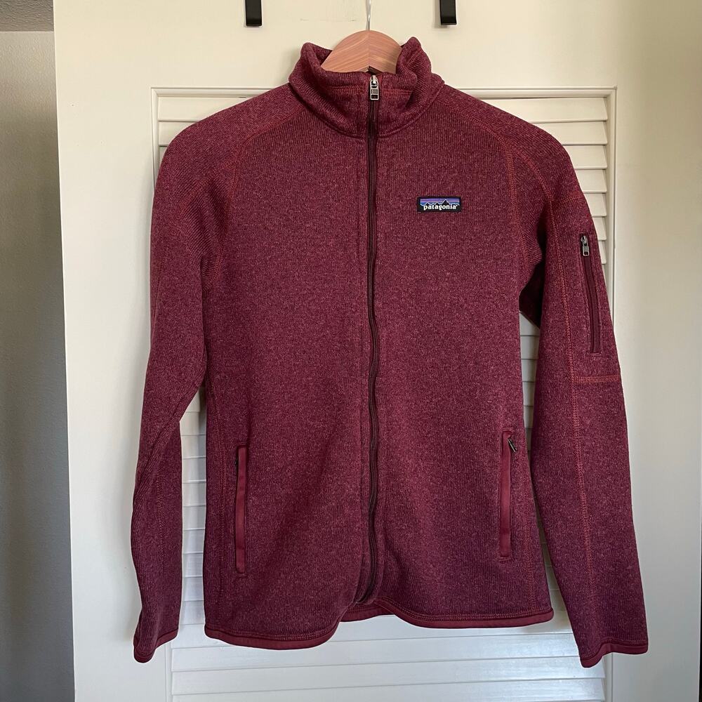 Patagonia Women's Oxblood Red Better Sweater® Fleece Jacket Size Small - Picture 2 of 8